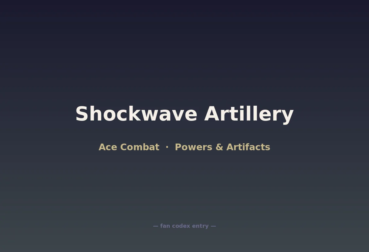 Shockwave Artillery