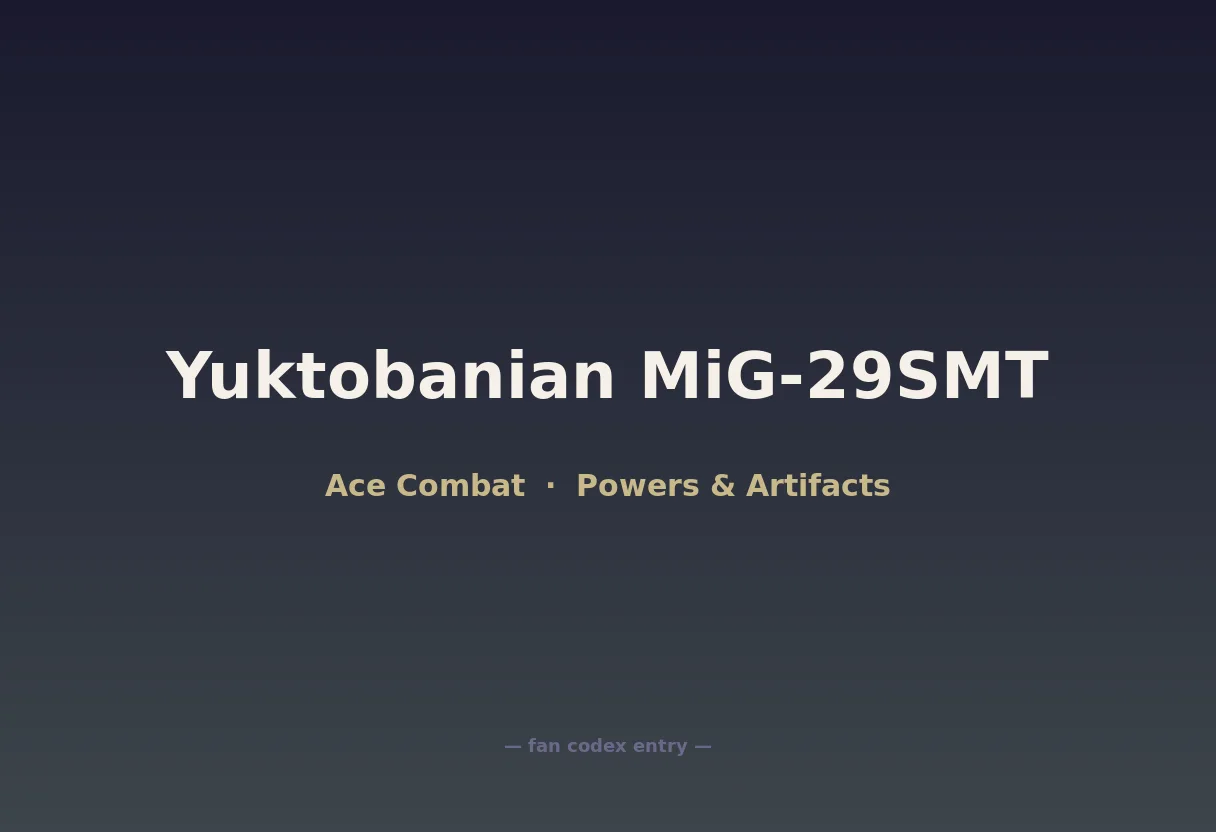 Yuktobanian MiG-29SMT