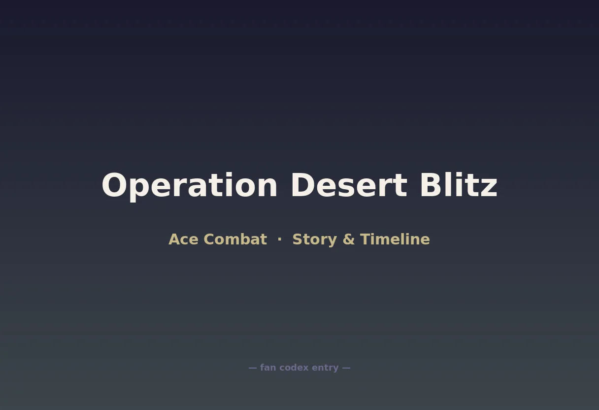 Operation Desert Blitz